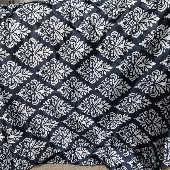Satin Pillowcase Black White SET of 2 One White Total 3 Satin Pillow Cases - Picture 1 of 3